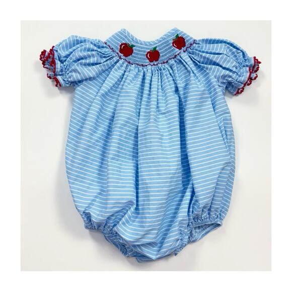 Southern Sunshine Smocked Apple Bubble - Picture 1 of 12